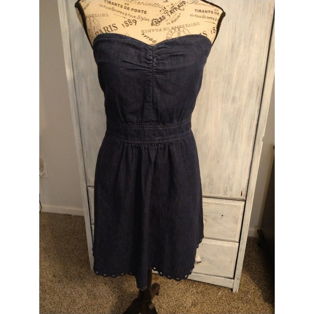 Juicy couture denim strapless mini dress Sulz 12 Sexy Feminine City Y2k - Picture 2 of 12